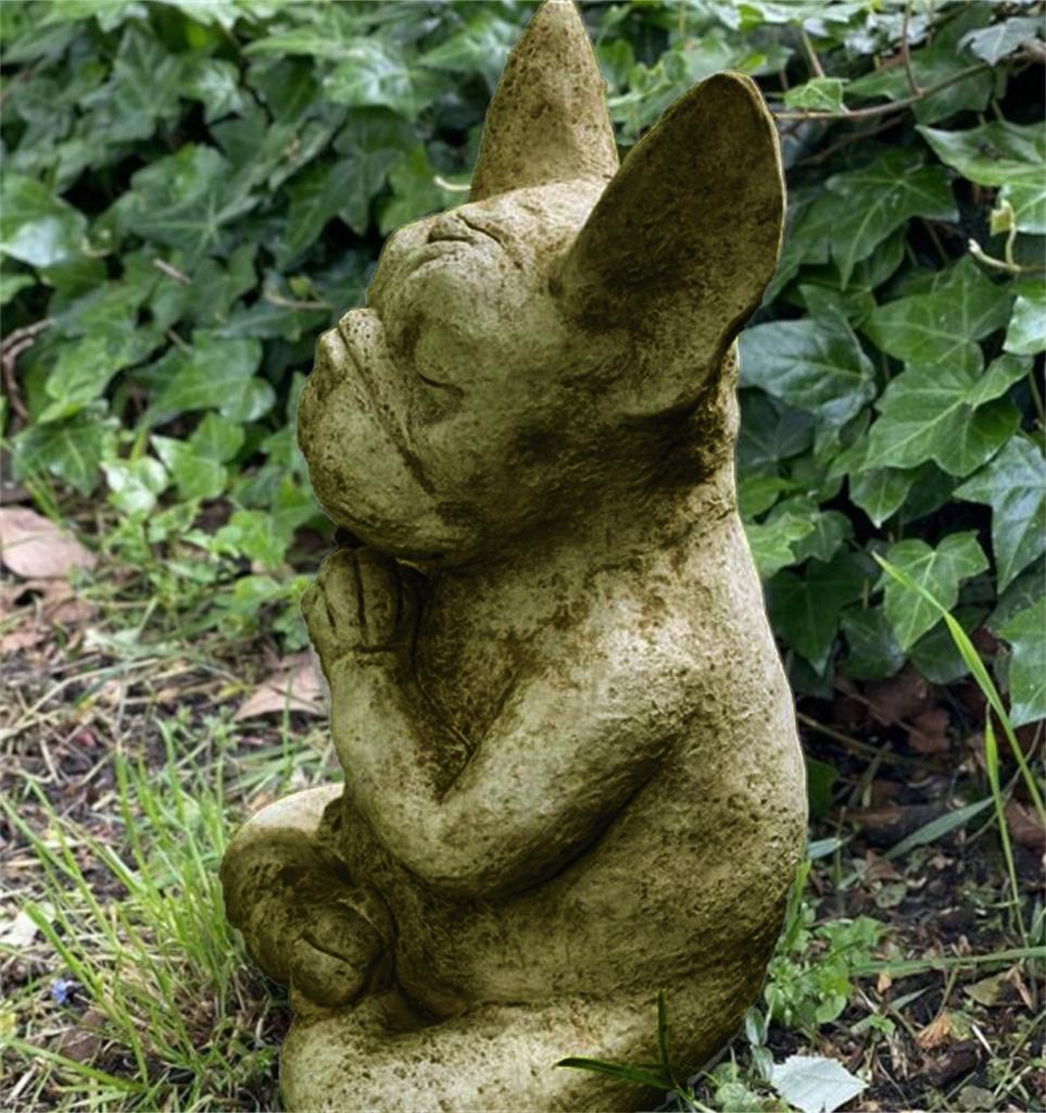 Siedzący pies francuski, Bull Dog Decor, ozdoba ogrodowa Bull Dog