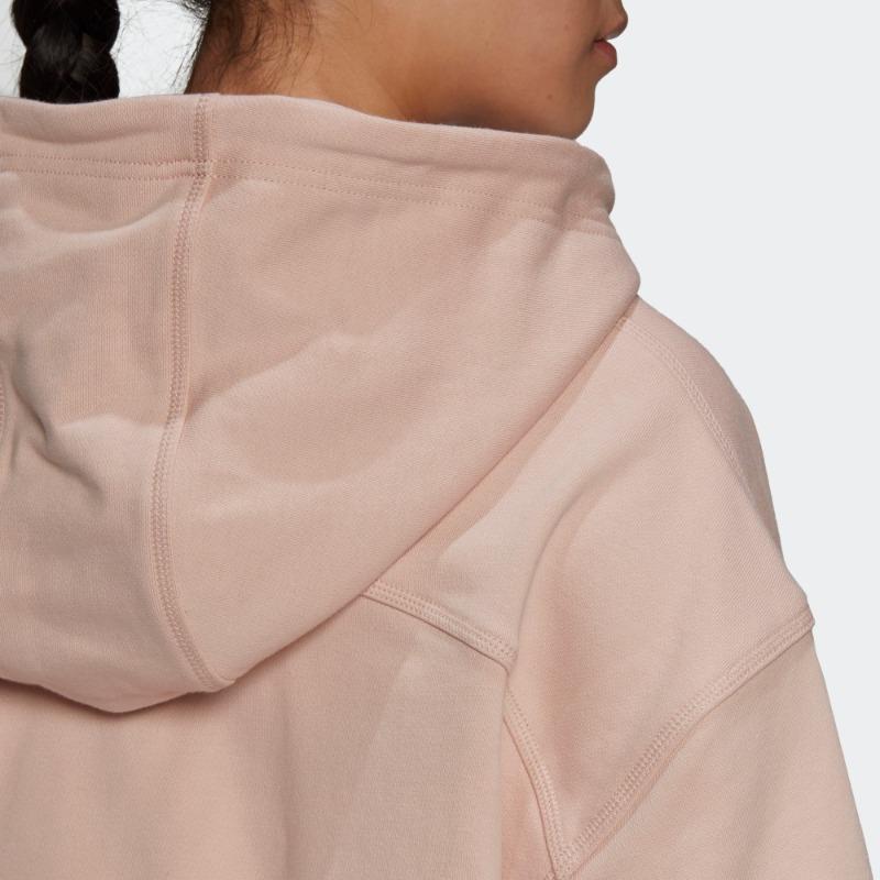 Adidas Casual Loose Short Hooded Sweatshirt Women Sweatshirt Pink GL7337