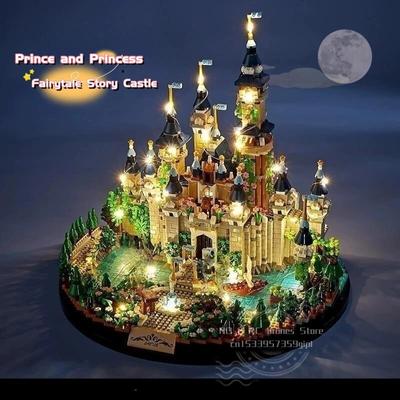 3600Pcs/set Fairytale Castle Building Blocks Micro-Particle Assembling Princess Diy Model Decoration for Children's Birthday Gift
