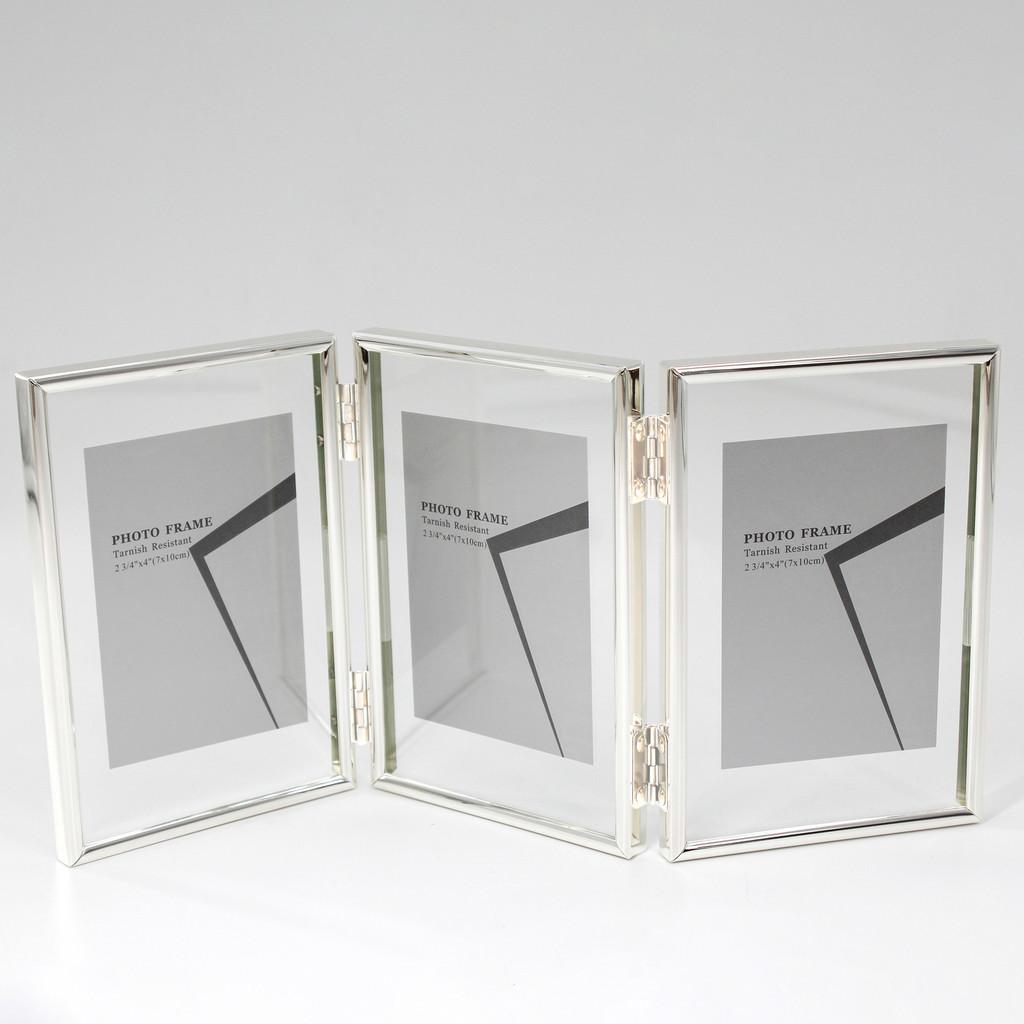 7 And 5 Inch Double Sided Transparent Fold Dual Photo Frame For Home Decor