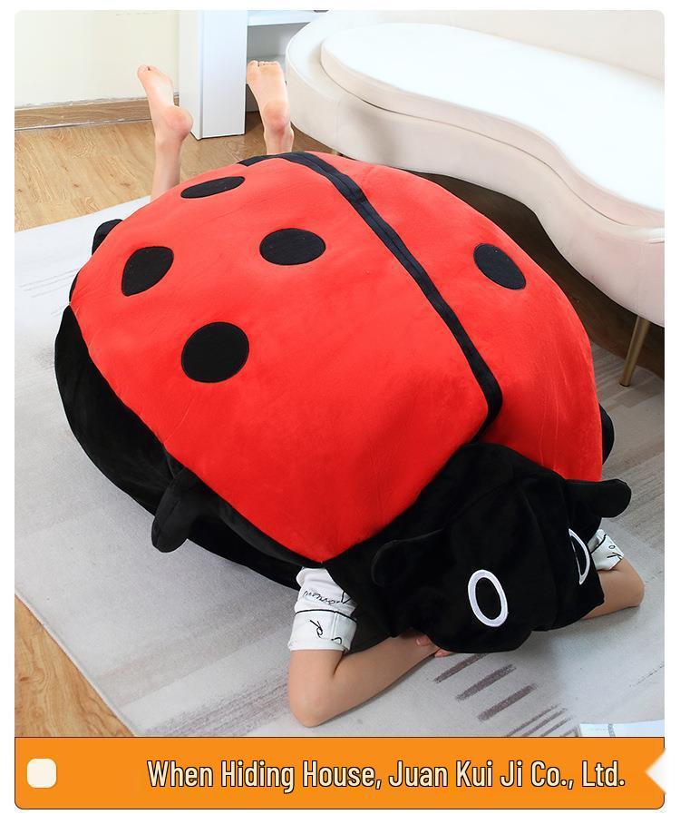Peluche Coccinella a Sette Punti e Scarabeo Cuscino da Abbraccio - Cuscino Giocattolo Tartaruga Bruco