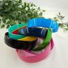 Vivid Color Plain Glossy Plastic Headbands, 10 Pieces, 1 Set