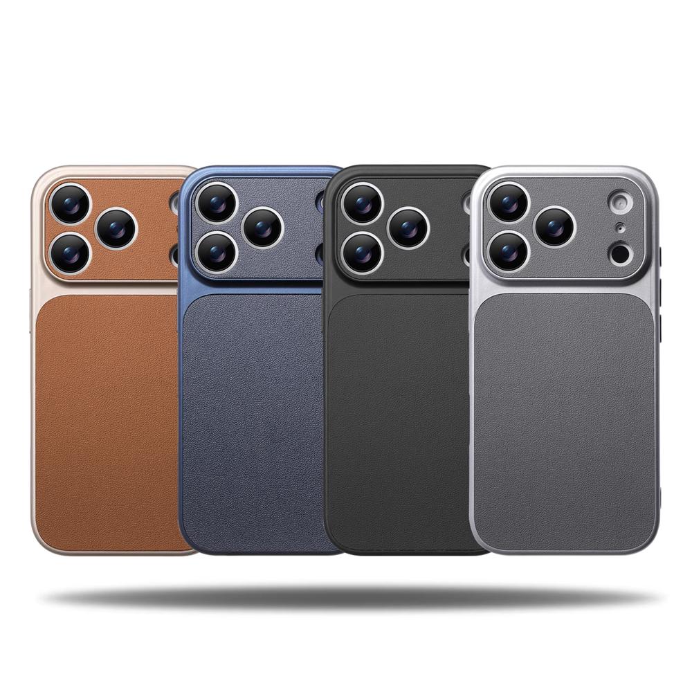 Luxury Leather Matte Shockproof Bumper Case For iPhone 17 Pro Max 16 15 14 13 13 12 Full Lens Protection Instantly Turn 17 Cover
