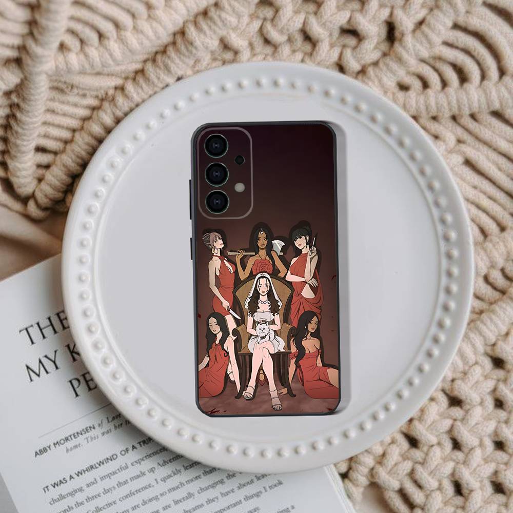 Phone Case For Samsung Galaxy A73,31,32,72,41,53,52,71,22,5G,Note,J7,8,9 K-KATSEYES Music Group Soft Black Cover