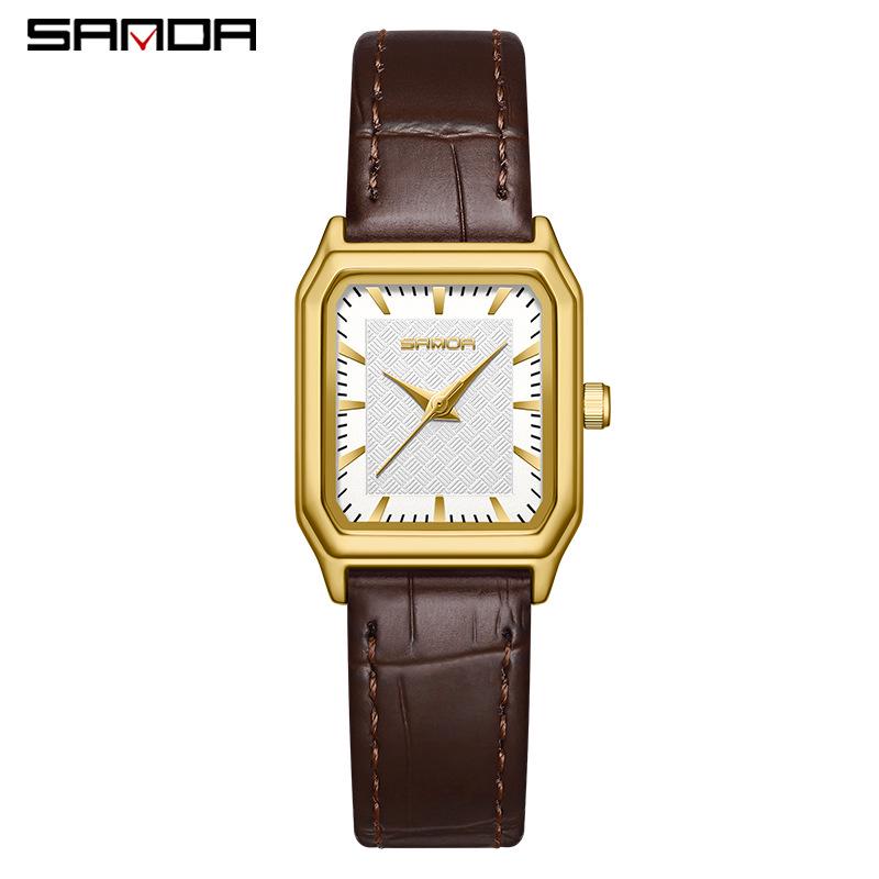 Orologio da Commute Quadrato al Quarzo Moda Retro Coreana da Donna Sanda