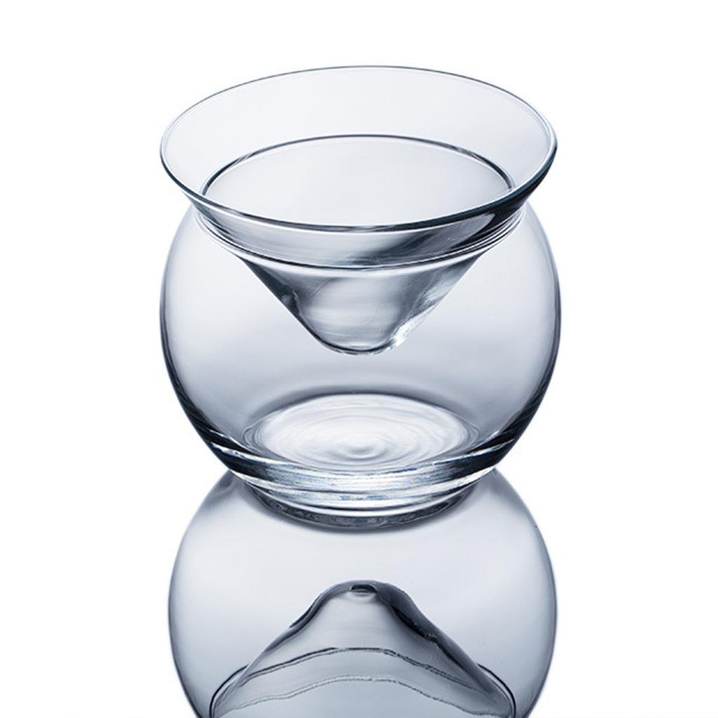 Martini Glass with Round Base Crystal Clear Sturdy Wine Cocktail Chiller Cup For Party Bar 150ml