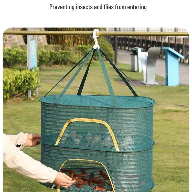 New Style Mosquito-Proof Drying Net for Fish, Chili, Bacon, Sweaters, Underwear - Fully Enclosed Design