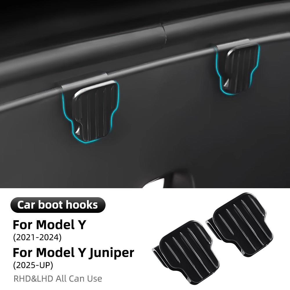 2Pcs Car Front Trunk Hook for Tesla Model Y -2024 Juniper 2025 trument Panel Air Outlet Phone Stand Bracket Accessories 2Pcs Hook
