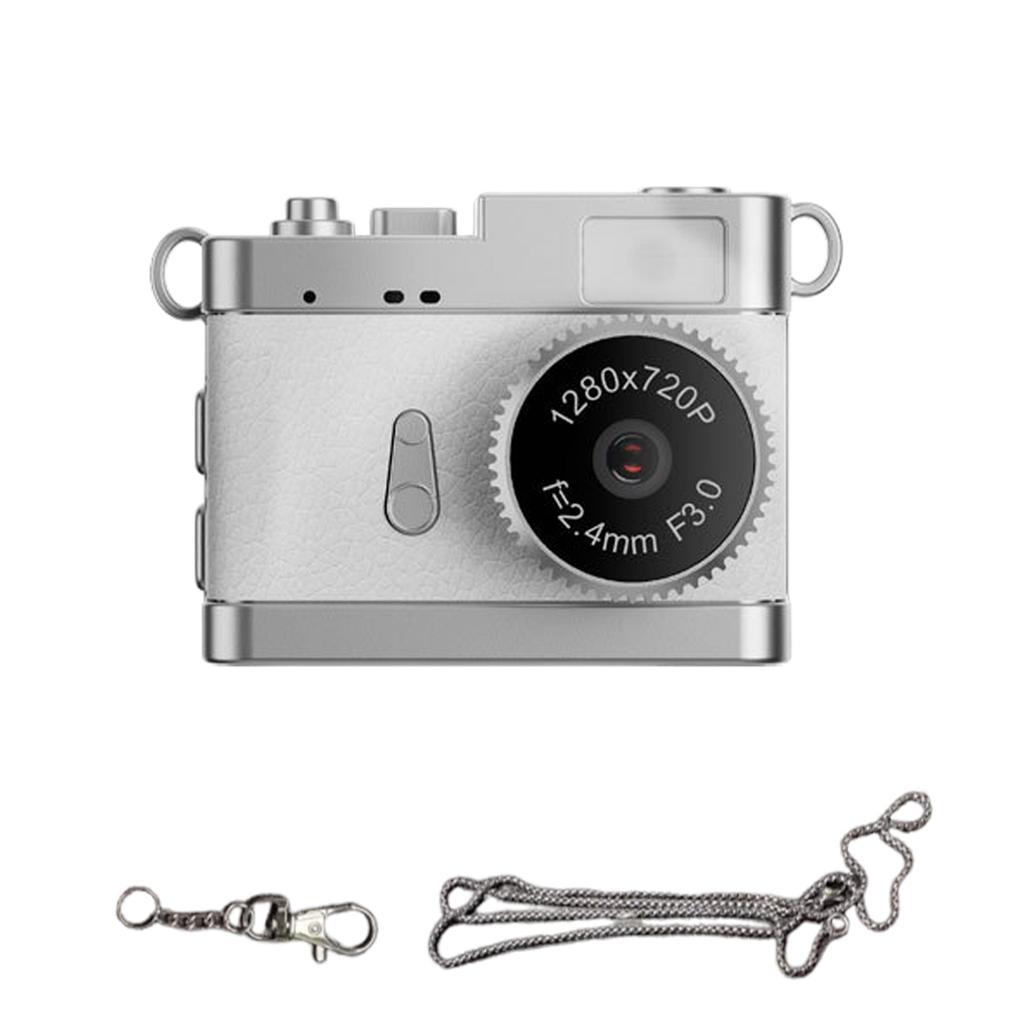 Mini Keychain Digital Camera 1080P Retro Aesthetic Pocket Sized Vintage Camera with 0.96in Screen