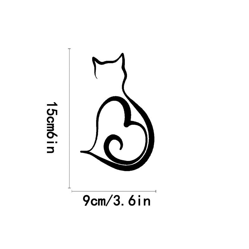 Foreign Trade Car Stickers, Cat Car Reflective Stickers, Cute Animal Cat Stickers, Cartoon Scratch Car Window Stickers
