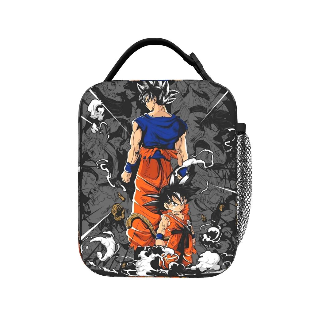 Son Goku DBZ Thermal Lunch Bags Lightweight Vegeta DBZ Lunch Container Cooler Carrier Lunch Box Tote College Journey Girls Boys