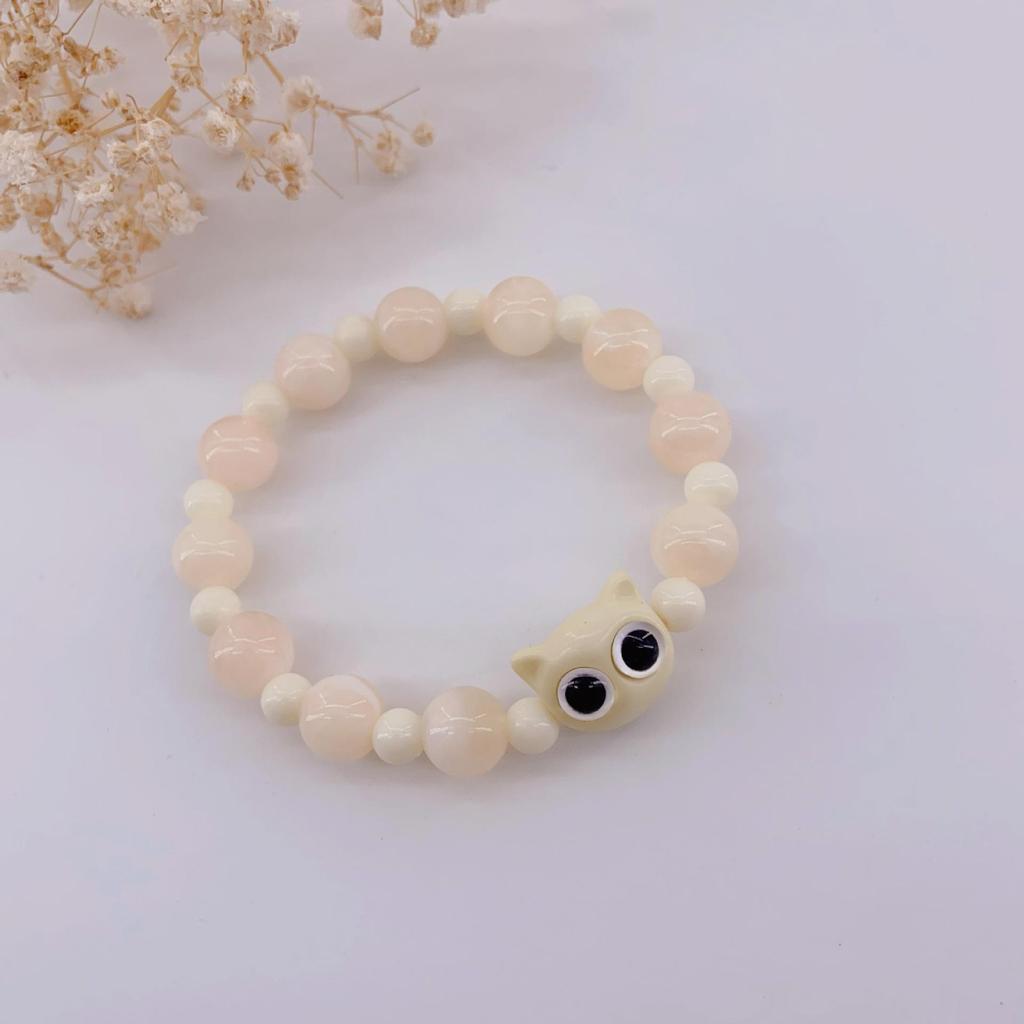 Sweet Cool Cat Unisex Beaded Bracelet - Niche Design Gift for Couples & Best Friends