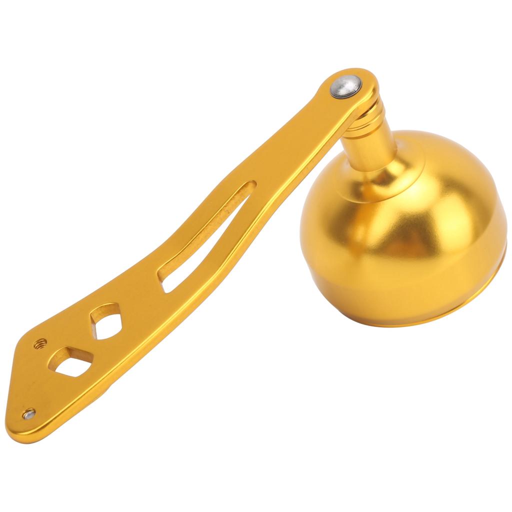 Fishing Reel Handle Grip Aluminum Alloy Baitcasting Reel Rocker Arm Replacement 8x5mmB Type Gold