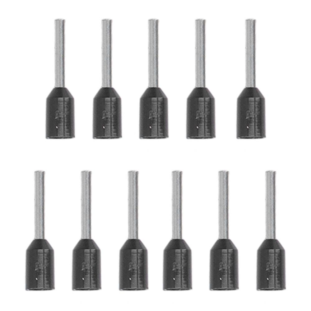 1000PCS Durable E0508 Ferrule Terminal 22AWG Tubular Insulated Crimping Terminal Black Color Cable Crimp Sleeve Machinery