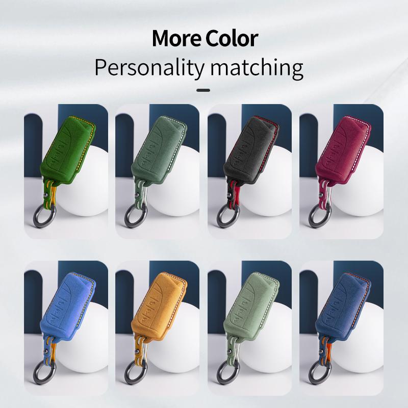 New Suede Key Case Car Key Cover Shell For For Lexus ES NX GS RX UX250 UX260 ES350 LC500 3/4 Button Remote Key Holder Keychain