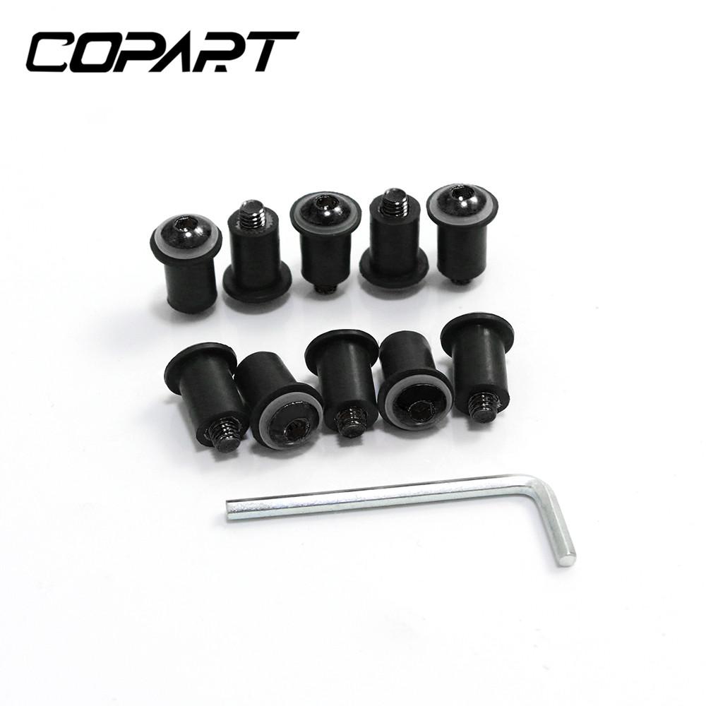 10Pcs M5X15mm Windshield Windscreen Bolts Fairing Screw Nut Fastener For Suzuki GSXR GSX-R600 750 1000 HONDA BMW KAWASAKI SUZUKI