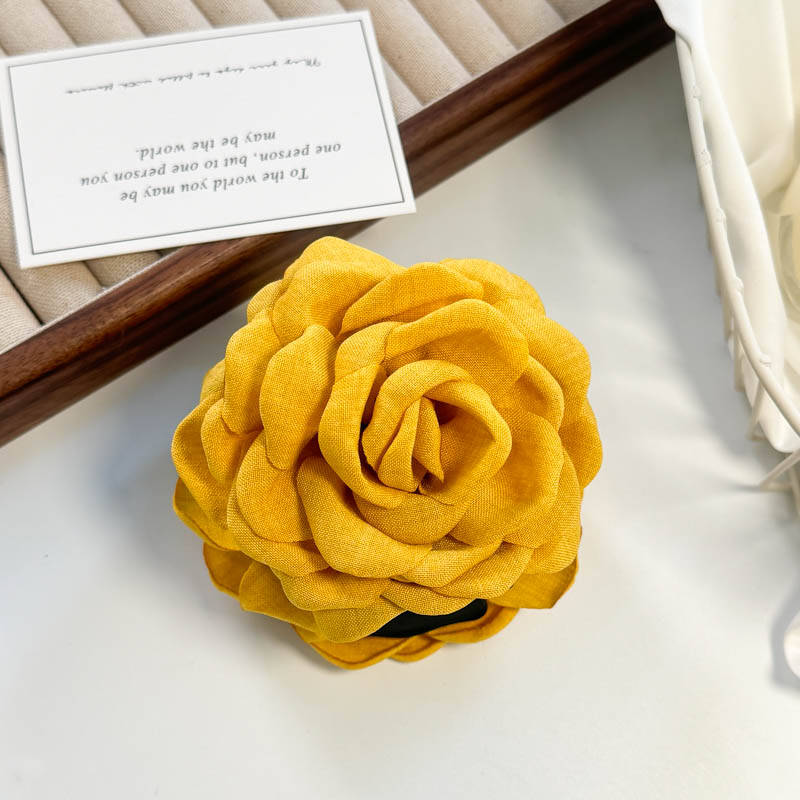 Fabric Wers Large Claws Women's New Sweet Shark Clip French Wer Haripins Elegant Hair Accessories Solid Color