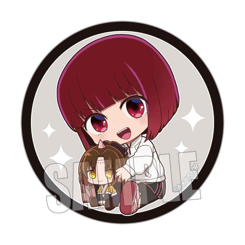 Bellhouse "Oshi no Ko" Trading Can Badge Gyugyutto Season 2 ver. 1 Box, Approx. W57 x H57mm, Tin