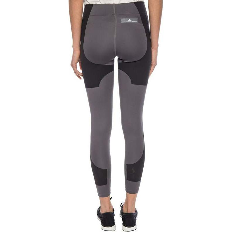 Adidas Color Block Elastic Waist Breathable Quick Dry Tight Sports Long Pants Unisex Bottoms Black Gray DW9575