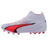 Ultra Pro High-End High-Top Casual Comfortable Breathable MG (Rubber Short Studs) Fabric Soccer Shoes Men Soccer Shoes White Red 107508-01