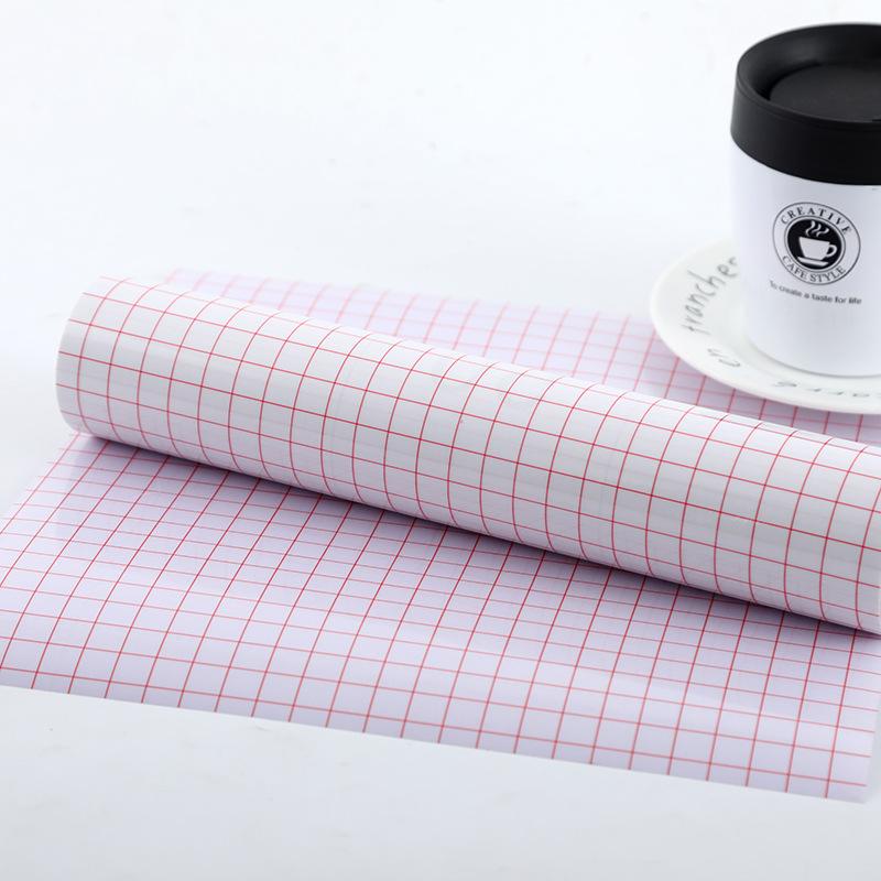 Clear Vinyl Transfer Paper Tape Roll Alignment Grid Application Tape for Silhouette Cameo, Adhesive Vinyl for Decals, Signs, Windows, Stickers