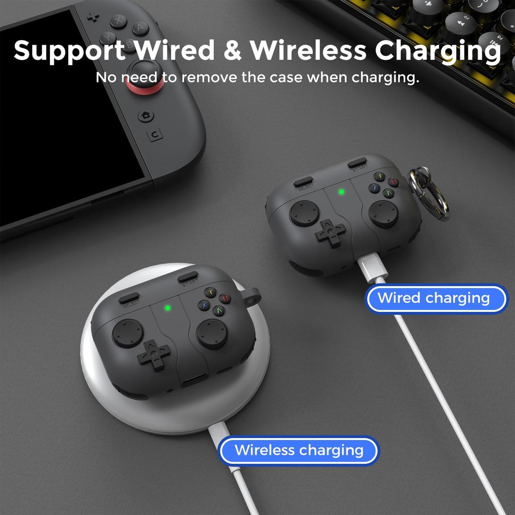 for AirPods Pro 3 New Case with Cleaning Kit Retro Game Console Design Case Soft Silicone Protective Case for AirPods Pro 3 2025