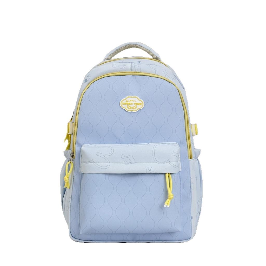 Schoolbag wholesale backpack women's large-capacity student schoolbag simple travel shoulder bag solid color burden reduction anti-splashing girl