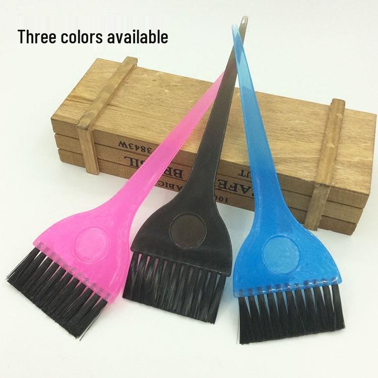 Salon Hair Coloring Brush - Dual Bristle: Firm for Dyeing & Soft for Oil Application.