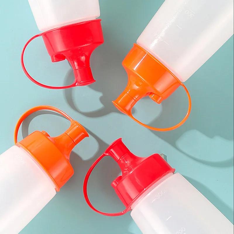 Squeeze Condiment Oil Bottles Can Sealing Cap Sauce Tomato Salad Dressing Food Grade Mustard Dispenser Kitchen Supplies