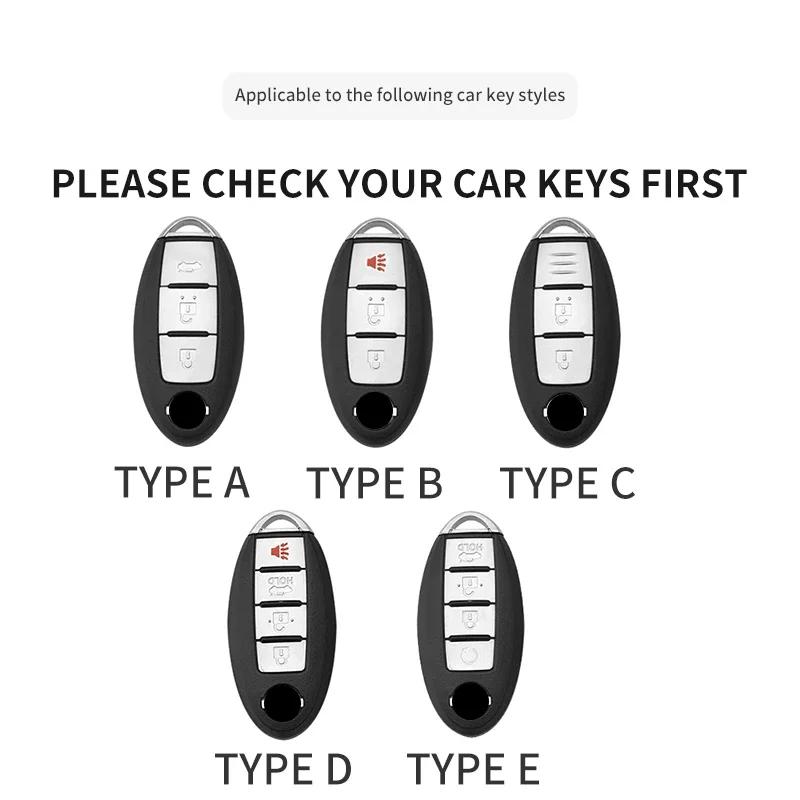 Autoschlüsselhülle Abdeckung Schale Fob für Nissan J11 J10 Versa Maxima Altima Rogue Sentra Murano Trail für Infiniti FX35 QX60 Autoschlüsselanhänger