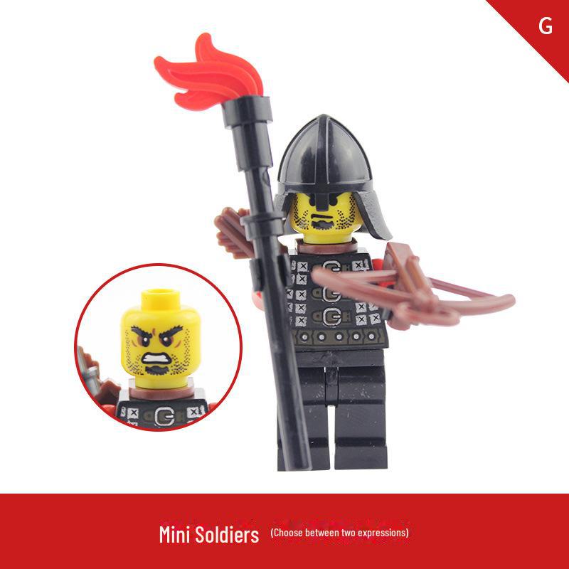 

LOJO AX9804 Красный рыцарь-дракон, набор минифигурок средневекового строительства G