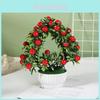 Fake Potted Plant 42 Heartshaped Fruit Bonsai Artificial Flower For Home Decor