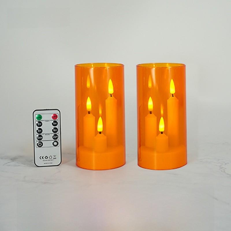 

Led Acrylic Candle Set With Remote Control For Wedding Party Event Decor