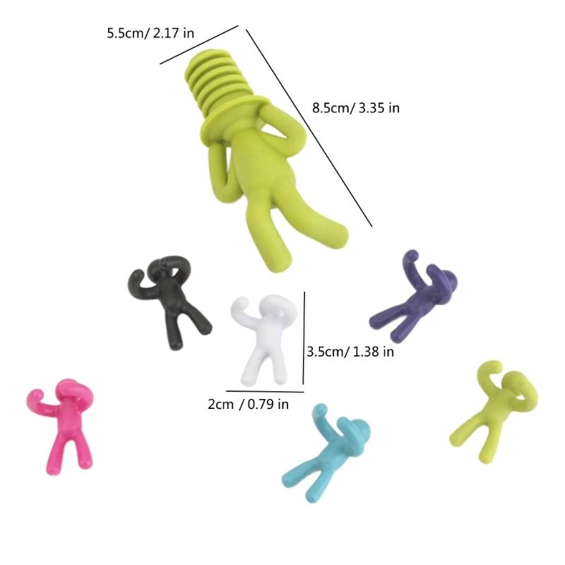 Creative Upside Down Man Design Silicones Bottle Stoppers And Glass Identifier For Wine Lovers And Parties