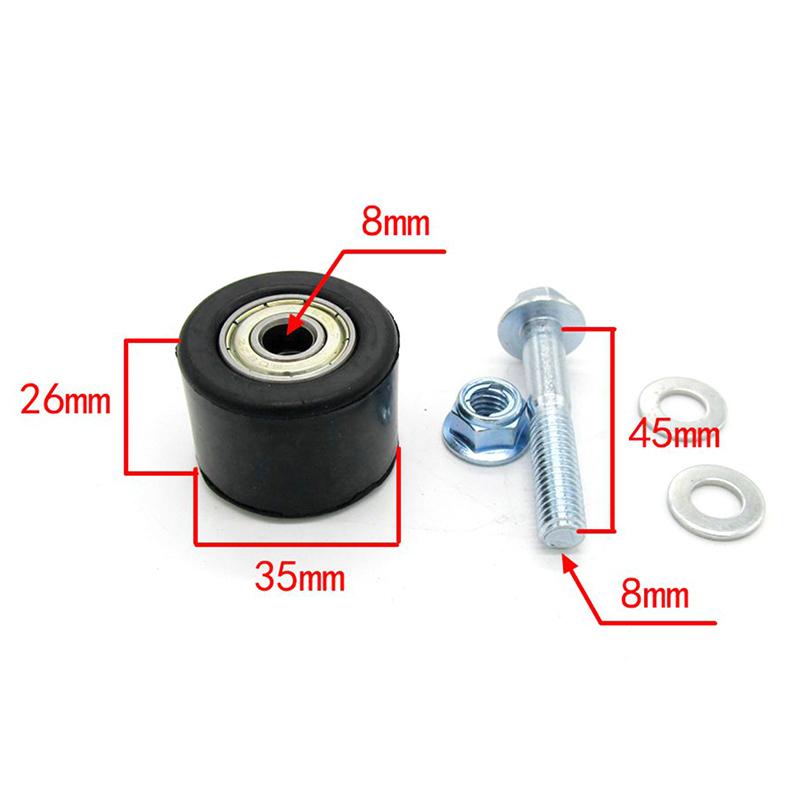 8mm Lower Chain Roller Guide Set Pulley Tensioner Wheel Guide Per For YFZ 350 Banshee 1987-2006 1 Pc