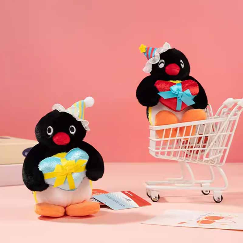 Anime Character Pingu New Year'S Blessing Series Cute Penguin Doll Heart-Shaped Accessories Toy Pendant Valentine'S Day Fun Gift