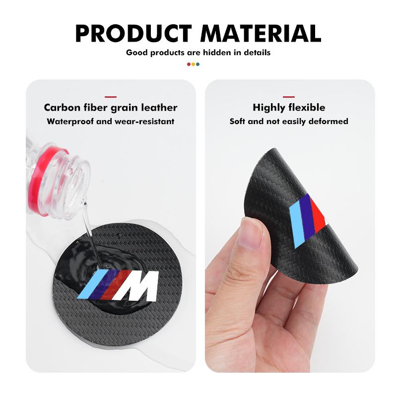 2pcs Car Cup Holder Insert Pad Emblem Coaster Anti-Slip Mat For BMW M 1 3 4 5 6 7 Series X1 X3 X4 X5 G20 G38 F48 E36 E39 blcp03