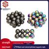 Sfera Magnetica Nera in Ferrite Lucidato da 15 mm - Giocattolo per Scacchi, Massaggio e Decompressione