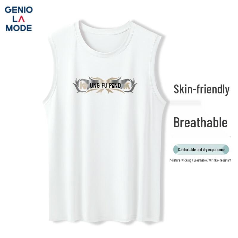 GENIOLAMODE Men s Kung Fu Panda Mesh Vest XL