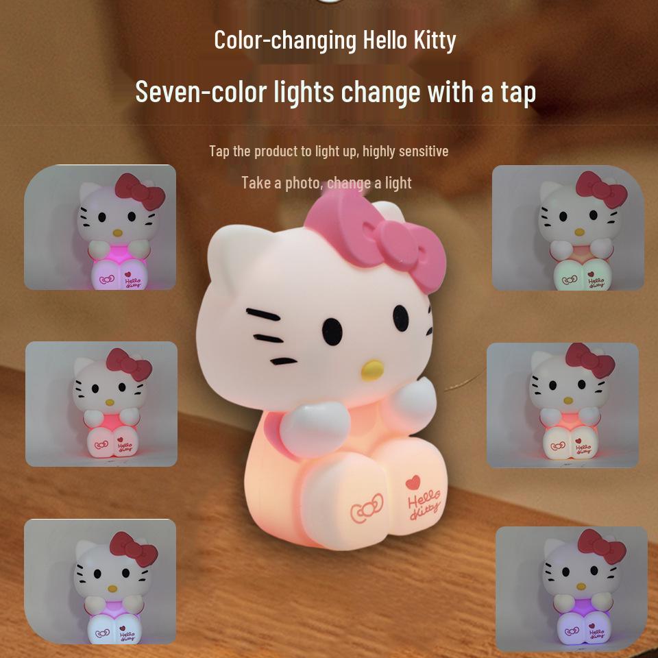 

Popular Hello Kitty Silicone Night Light: Bedside Sleep Companion & Atmosphere Lamp for Bedroom, Table Ornament & Birthday Gift. 1W (In stock/Data Cable + Color Box)