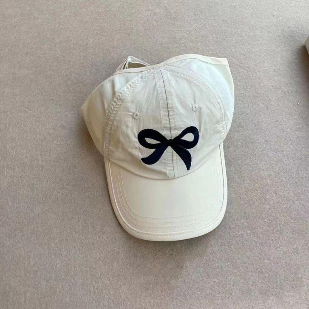 Bow Half Empty Top Hat Shading Hat Children's Visor Hat Lovely Summer Kid Sunhat  Baby