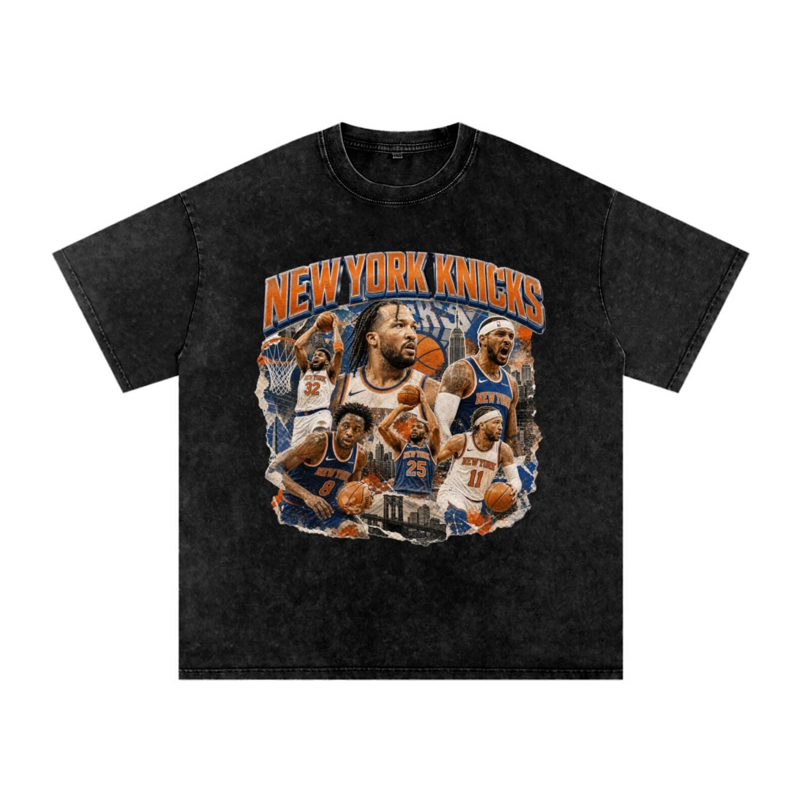 Vintage New York Knicks Jalen Brunson Basketball Graphic Tee, Retro Streetwear Shirt 4XL