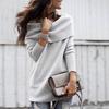 **Europäisches sexy eng anliegendes Strickkleid Herbst/Winter 2026**: Damen-Ein-Schulter-Pullover**