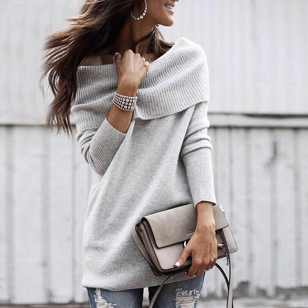 **Europäisches sexy eng anliegendes Strickkleid Herbst/Winter 2026**: Damen-Ein-Schulter-Pullover**
