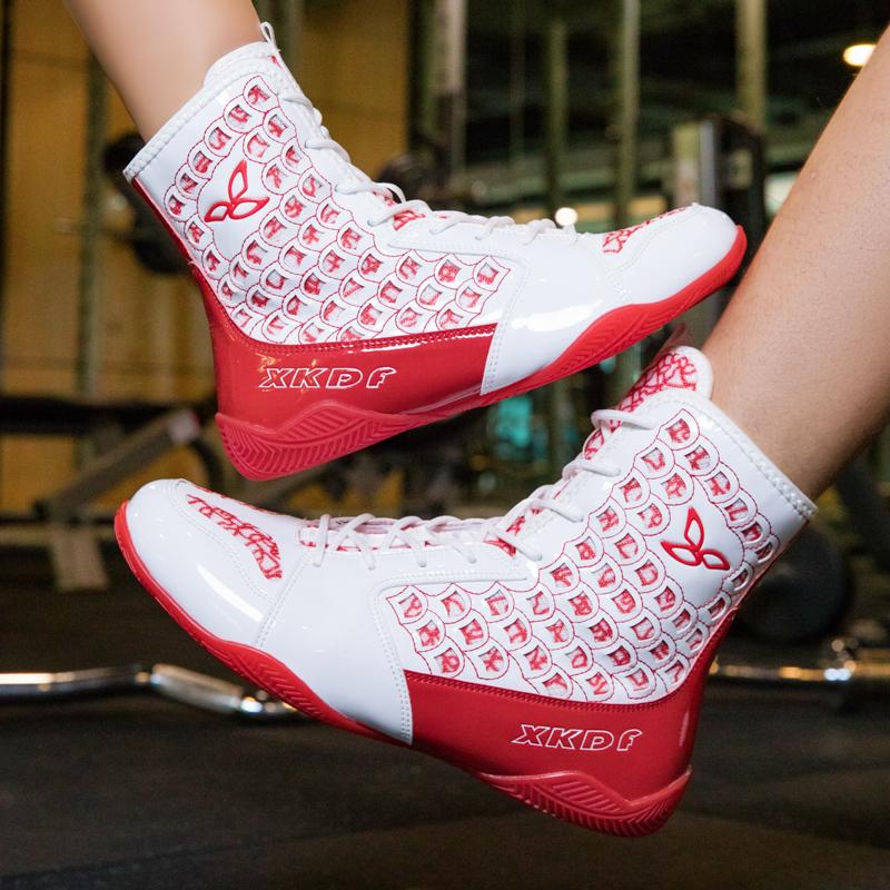 Big Size 36-47 High Top Wrestling Shoes Breathable Boxing Training Boot Shock-Absorbant Combat Sneakers Wrestling Sneakers
