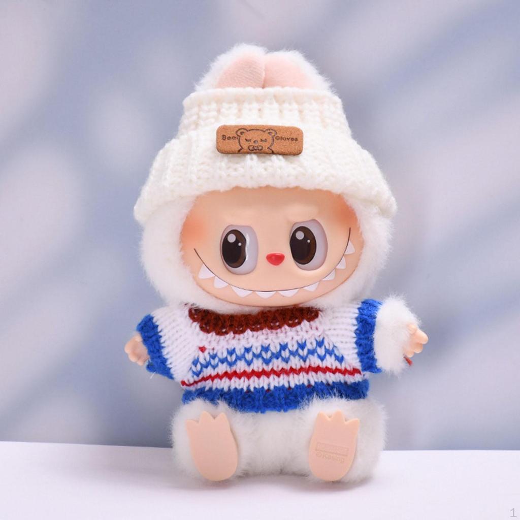 17cm Doll Sweater and Hat Accessories Outfits Lovely Trendy Tops DIY Supplies for 15cm Pendant
