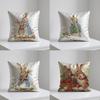 PPeters RRabbits Case Plush Fabric Soft Pillowcase Double Sided Print Cushion Cover Household Gifts