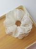 New Large Women Lace Scrunchies 4 Layers Lace Mesh Hair Bands Elegant Gentle Ponytail Holder Rubber Band Hair Accessories