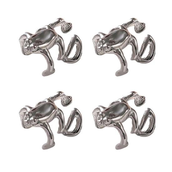 1/2/3 Pairs Frog-Shaped Earrings Clip-On Functionality Alloy Ear Clips Electroplated Earrings Jewelry Accessories
