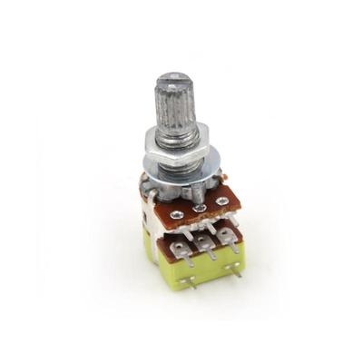 B50K 50K Ohm Dual Linear Taper Ovládanie hlasitosti Spínače potenciometra